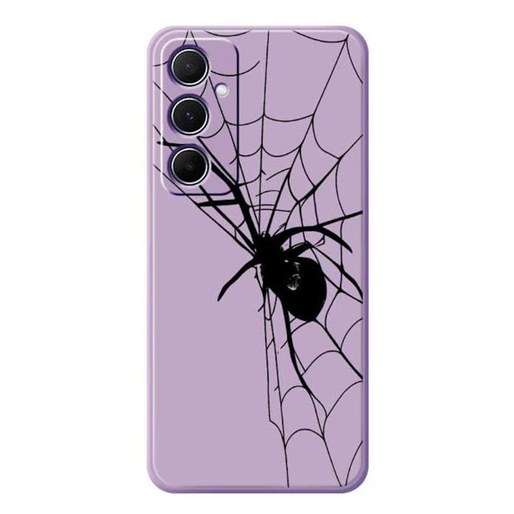 For iPhone 16 B Series Minimalist TPU Creative Painted Phone Case(Purple A1001) - Immagine 1