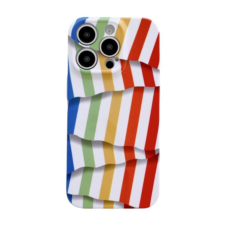 For iPhone 16 Cartoon Graffiti PC Phone Case(Irregular Rainbow Colors) - Immagine 1