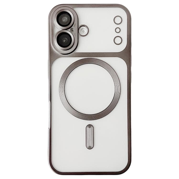 For iPhone 16 Change to 17 Series Magnetic MagSafe Frosted TPU Phone Case(Grey) - Immagine 1