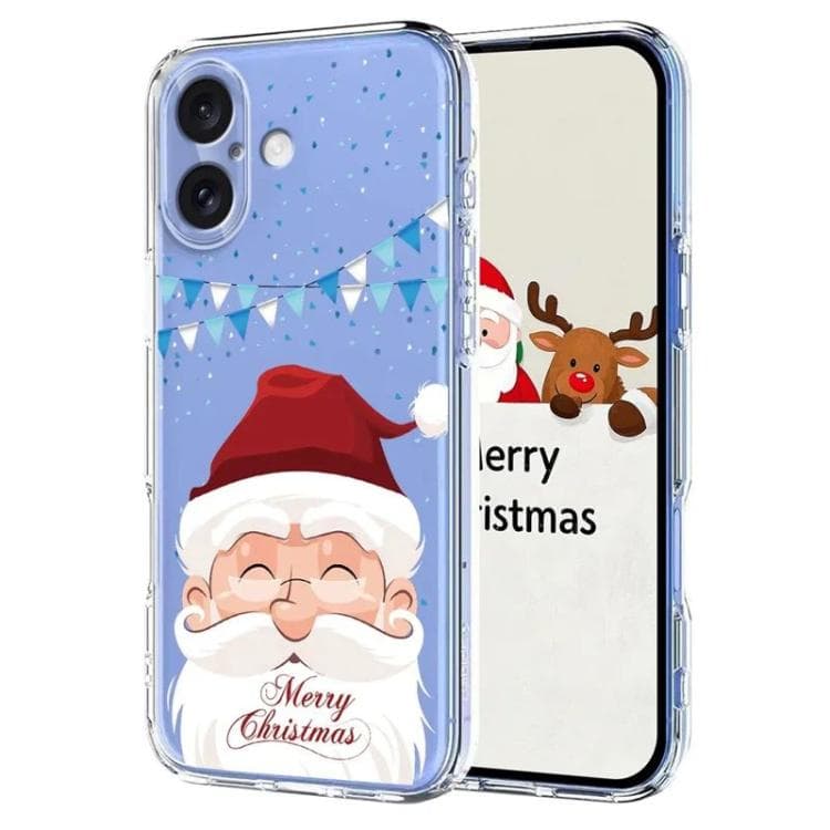 For iPhone 16 Christmas-themed Printed TPU Phone Case(Santa Claus) - Immagine 1