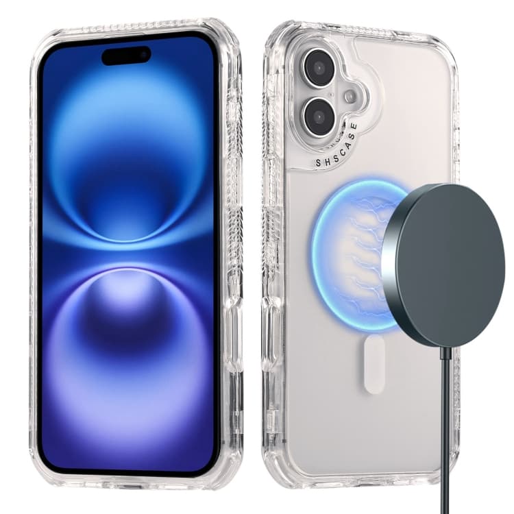 For iPhone 16 Dreamland MagSafe Magnetic 3 in 1 TPU + PC Phone Case(Transparent) - Immagine 1