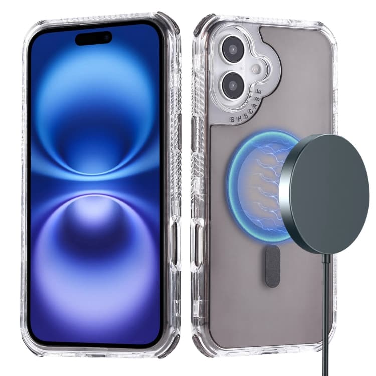 For iPhone 16 Dreamland MagSafe Magnetic 3 in 1 TPU + PC Phone Case(Transparent Black) - Immagine 1