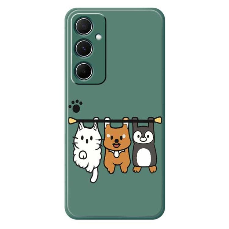 For iPhone 16 E Series Minimalist TPU Creative Painted Phone Case(Green A1079) - Immagine 1