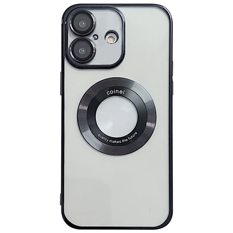 For iPhone 16 Electroplating Magsafe TPU Phone Case(Black) - Immagine 1