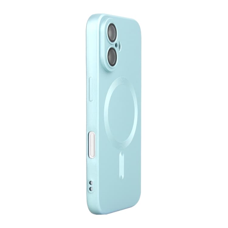 For iPhone 16 ENKAY MagSafe Matte TPU Phone Case with Lens Film(Blue) - Immagine 1