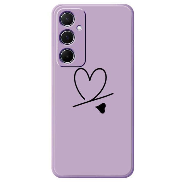For iPhone 16 F Series Minimalist TPU Creative Painted Phone Case(Purple A1099) - Immagine 1