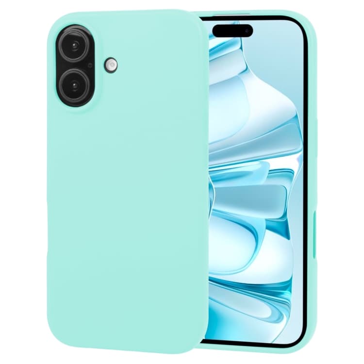 For iPhone 16 GOOSPERY SOFT FEELING Liquid TPU Soft Phone Case(Mint Green) - Immagine 1