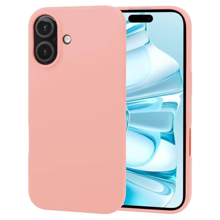 For iPhone 16 GOOSPERY SOFT FEELING Liquid TPU Soft Phone Case(Pink) - Immagine 1