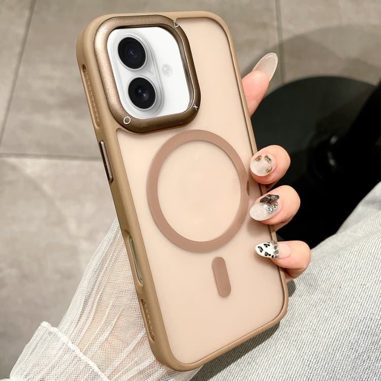 For iPhone 16 Heat Dissipation MagSafe Shockproof Phone Case(Desert Gold) - Immagine 1