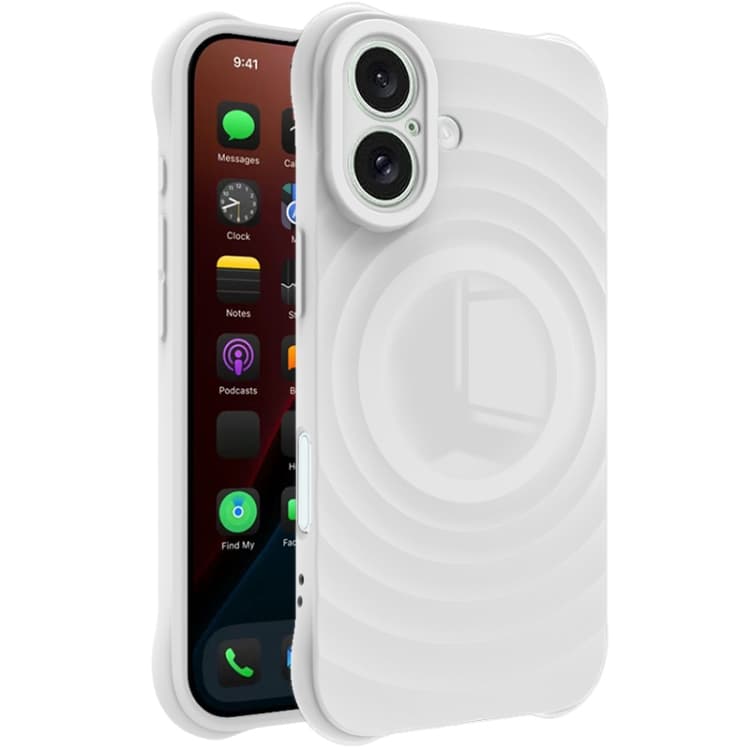 For iPhone 16 IMAK UC-6 Series Manbo Frosting Soft Phone Case(White) - Immagine 1
