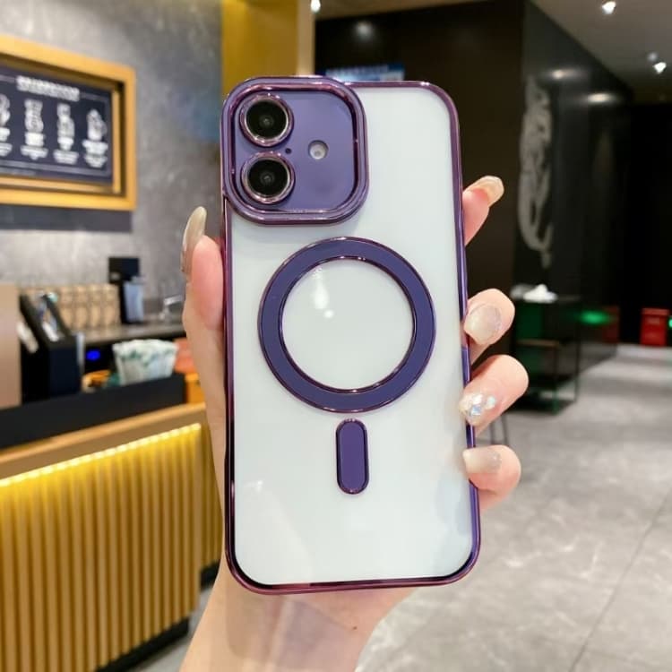 For iPhone 16 Imitation Original Magsafe TPU Phone Case(Purple) - Immagine 1