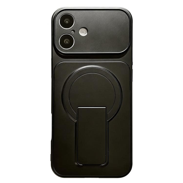 For iPhone 16 Instantly Transforms Into 17 Pro Invisible Holder Magnetic Phone Case(Black) - Immagine 1
