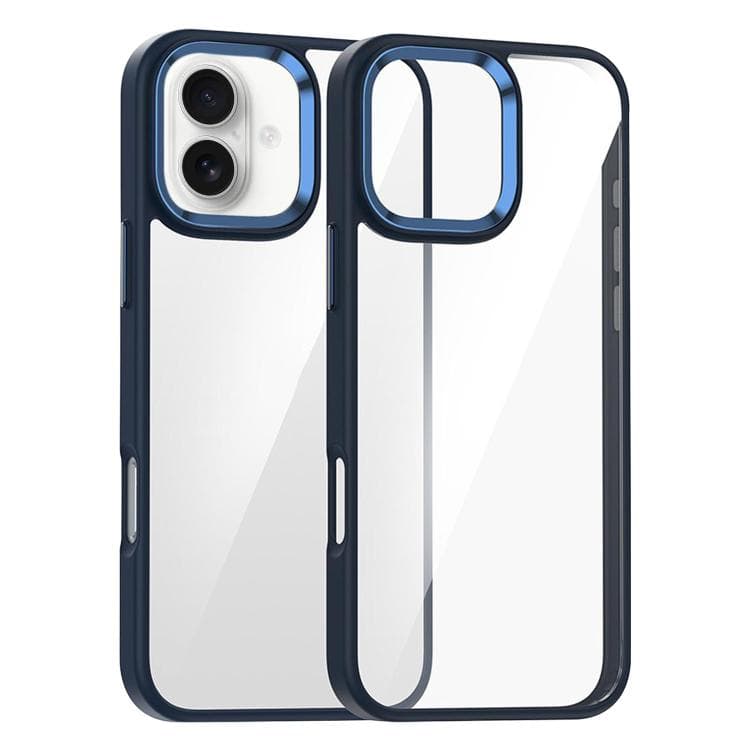 For iPhone 16 Kalebol Gold Shield PC Hybrid TPU Phone Case(Dark Blue) - Immagine 1