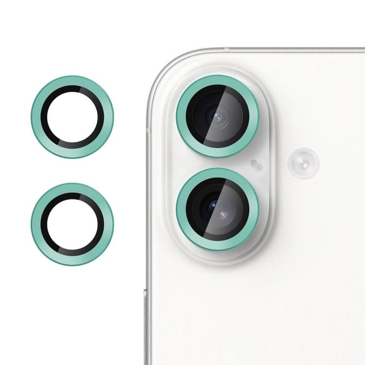 For iPhone 16 Kalebol No Flicker Ultra-Thin Individual Camera Lens Tempered Glass Film(Sky Blue) - Immagine 1