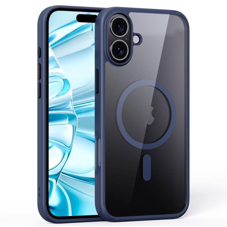 For iPhone 16 Ming Shield Series MagSafe Magnetic Phone Case(Titanium Blue) - Immagine 1