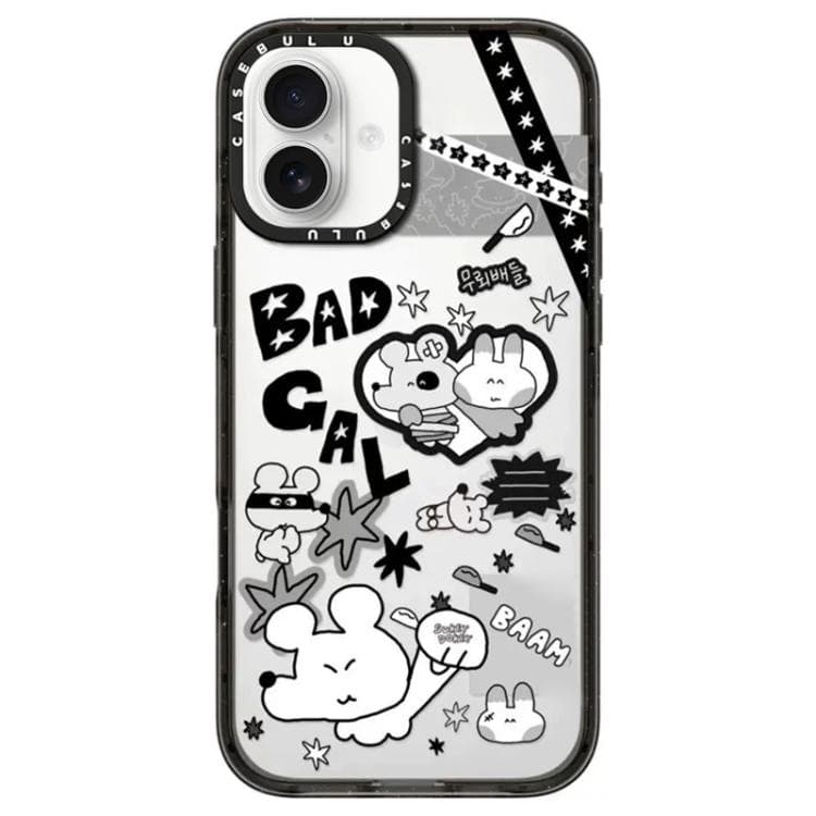 Custodia in acrilico trasparente per iPhone 16 Mouse Series (Bad Gal) - Immagine 1