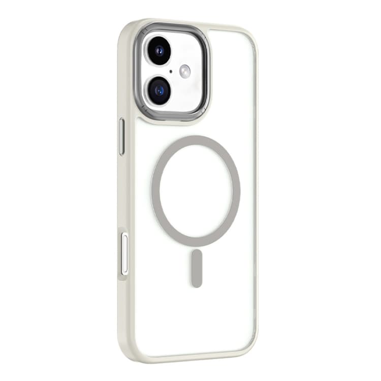 For iPhone 16 Mutural Skin Feel Series Frosted MagSafe Magnetic Phone Case(Grey) - Immagine 1