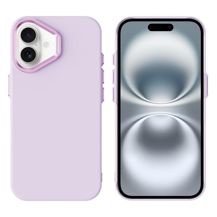 For iPhone 16 PC Flocking MagSafe Magnetic Phone Case(Pink Purple) - Immagine 1