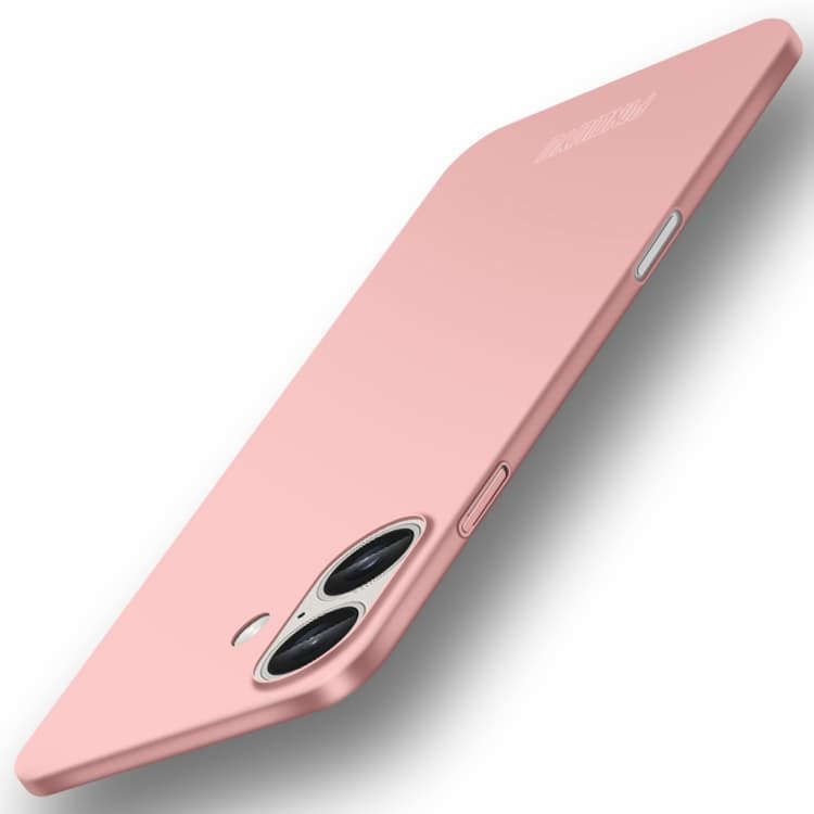 For iPhone 16 PINWUYO Micro-Frosted PC Ultra-thin Hard Phone Case with Magsafe Magnetic Ring(Rose Gold) - Immagine 1