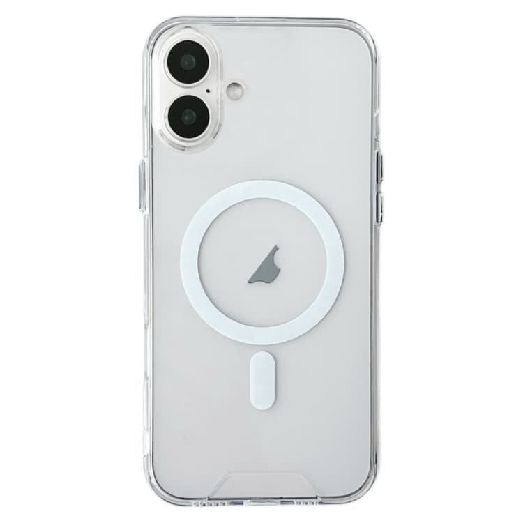 For iPhone 16 Plus Space MagSafe Acrylic Hybrid TPU Phone Case(Transparent) - Immagine 1
