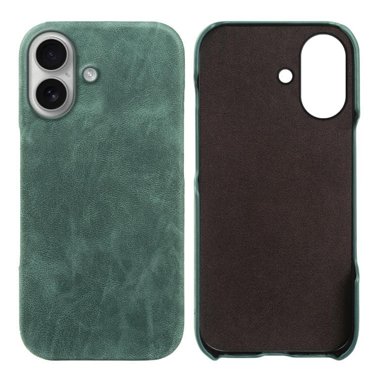 For iPhone 16 Retro-skin Magnetic Vegan Leather Back Phone Case(Green) - Immagine 1