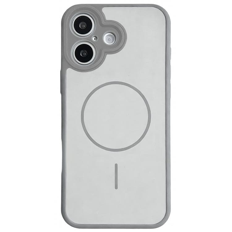 For iPhone 16 Skin Feel Color Blocking Cooling Magnetic Phone Case(Beige) - Immagine 1