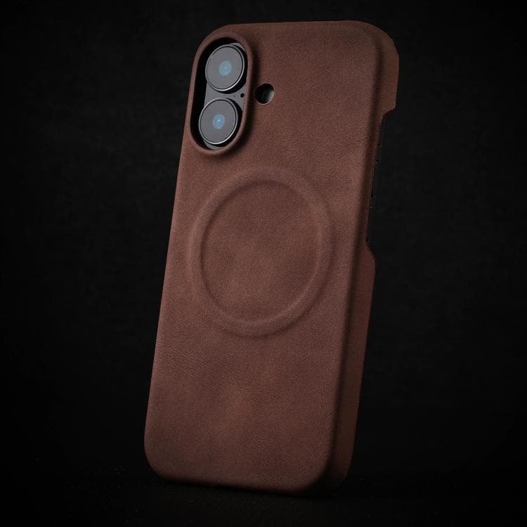 For iPhone 16 Skin Feel Sheepskin MagSafe Magnetic Phone Case(Brown) - Immagine 1
