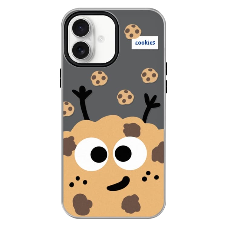 Per iPhone 16 Custodia in TPU Ibrido con PC, Sensazione Morbida e Gelatinosa (Nero Biscotto) - Immagine 1