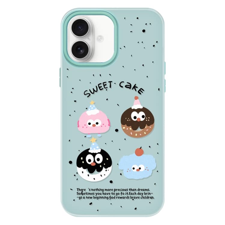 Per iPhone 16 Custodia in TPU Ibrido PC con Sensazione Morbida Jelly (Little Monster Verde Chiaro) - Immagine 1