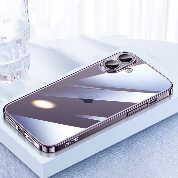 For iPhone 16 SULADA JINGJIA Series Lens Protector Hard PC Phone Case(Dark Purple) - Immagine 1