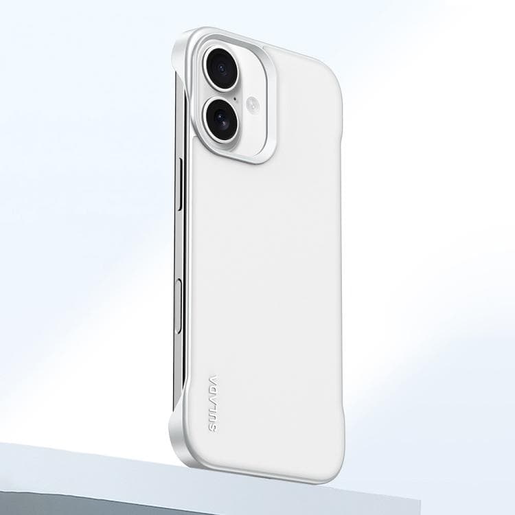 For iPhone 16 SULADA Skin Feel Liquid Leather Shockproof Phone Case(White) - Immagine 1