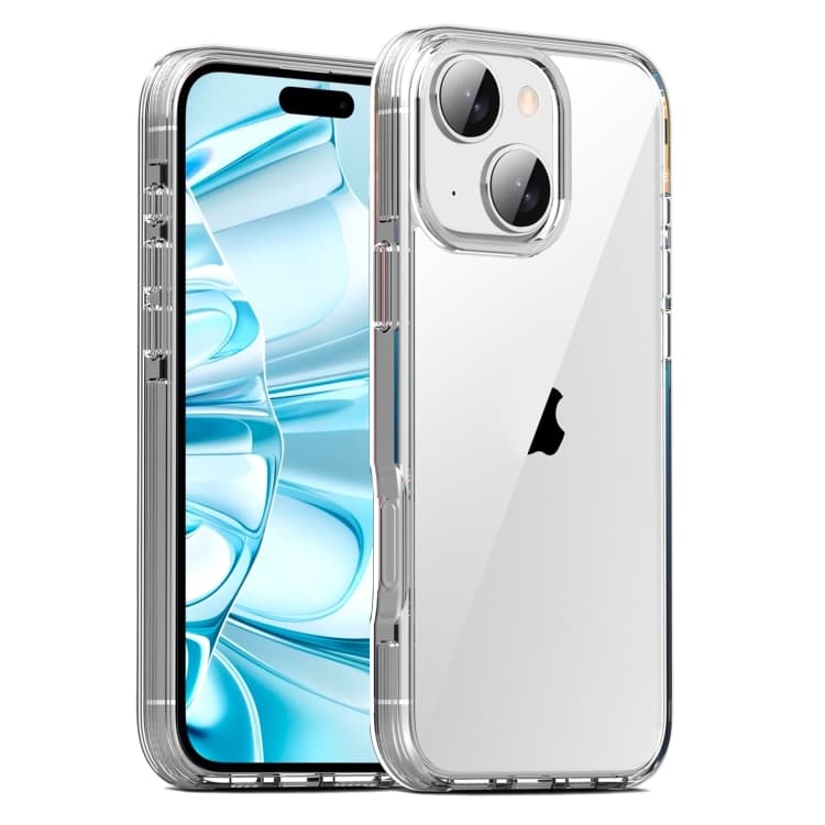 For iPhone 16 TPE Airbag TPU+ PC Full Coverage Phone Case(Transparent) - Immagine 1