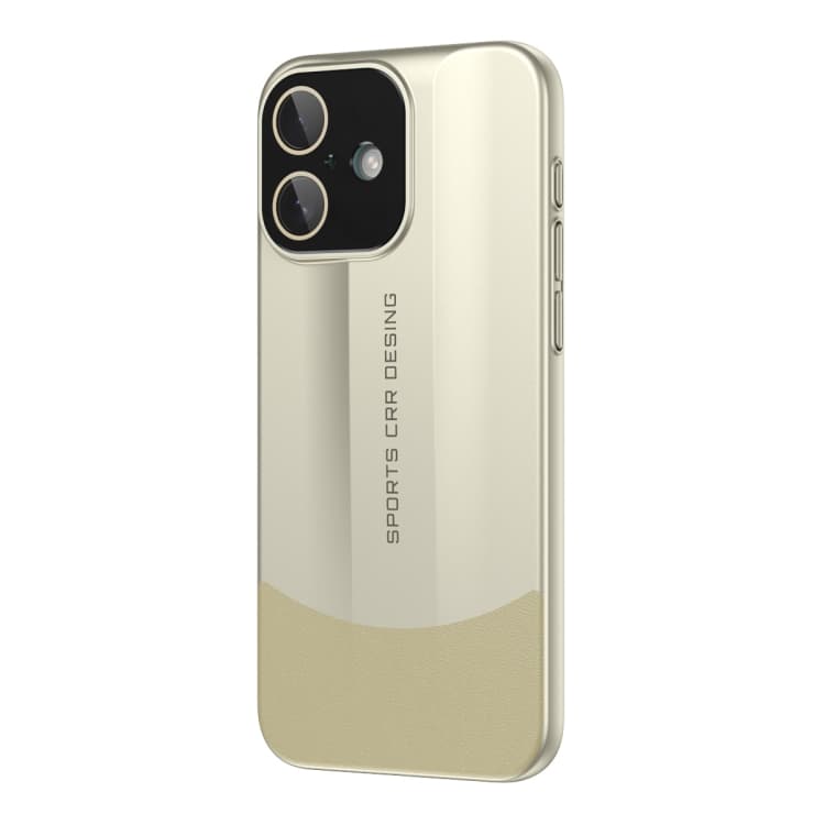 For iPhone 16 Vegetarian Leather Series Skin Feel Full Coverage Phone Case(Gold) - Immagine 1