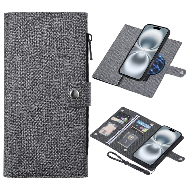 Per iPhone 16 ViLi GBS Serie Custodia in Pelle con RFID e MagSafe Magnetico (Nero) - Immagine 1