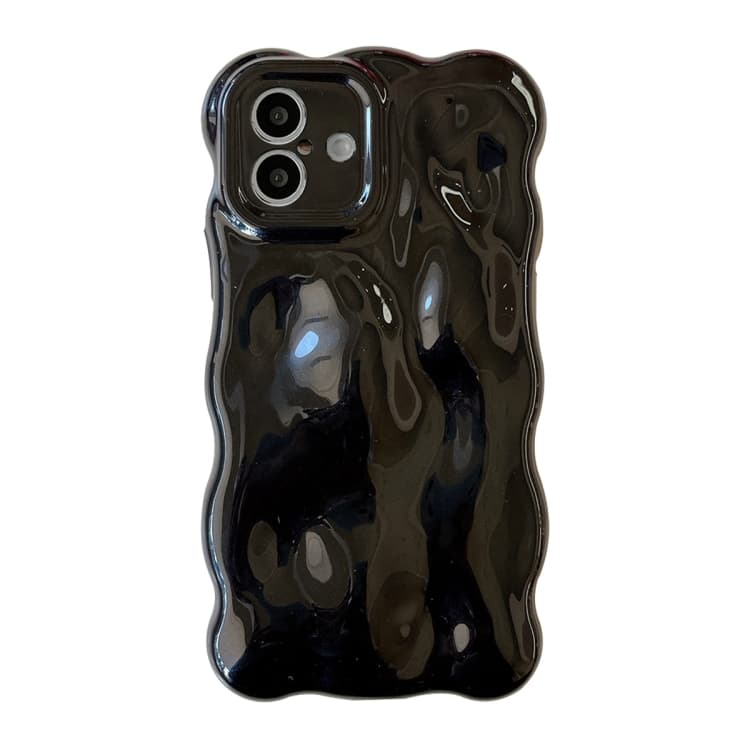 For iPhone 16 Wave Bubbles TPU Phone Case(Pearlescent Black) - Immagine 1
