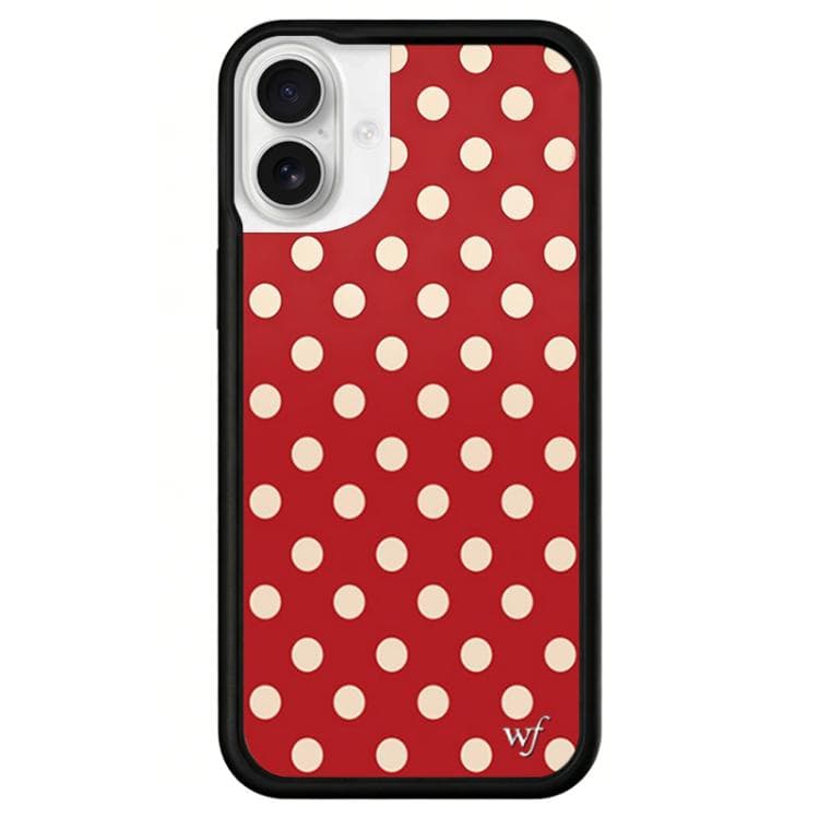 For iPhone 16 WildFlow Red Star Series Pattern Phone Case(Red Dots) - Immagine 1