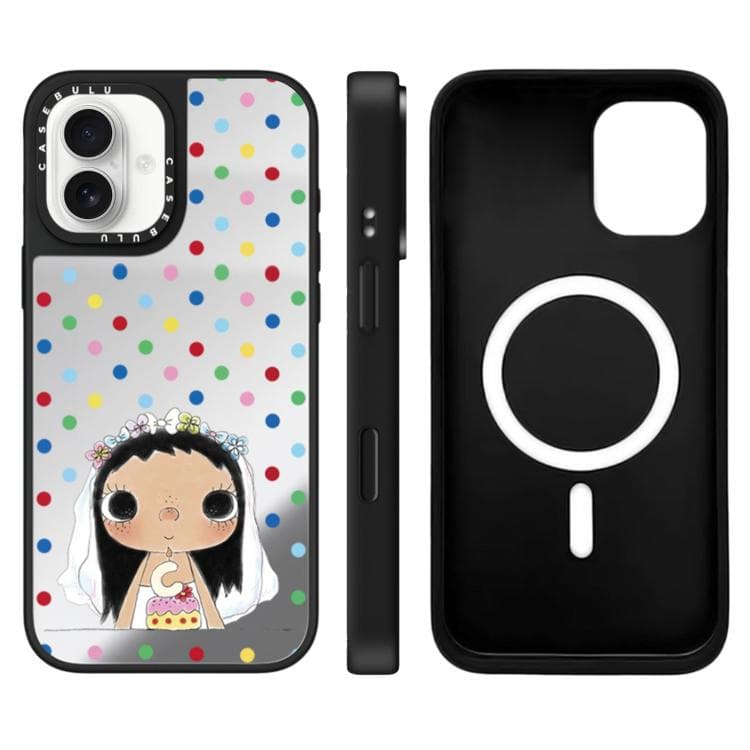 Custodia magnetica con motivo a specchio per iPhone 16 serie YUY (YUY Dots) - Immagine 1