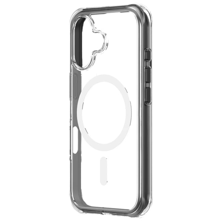 For iPhone 16 ZGA Colorful Airbag Magsafe PC Hybrid TPU Phone Case(Black) - Immagine 1