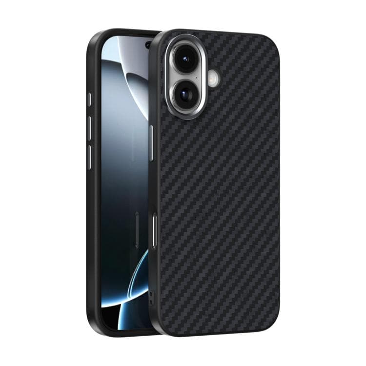 For iPhone 17 ABEEL C Carbon Fiber Series 6D Micro Relief MagSafe Phone Case(Black) - Immagine 1