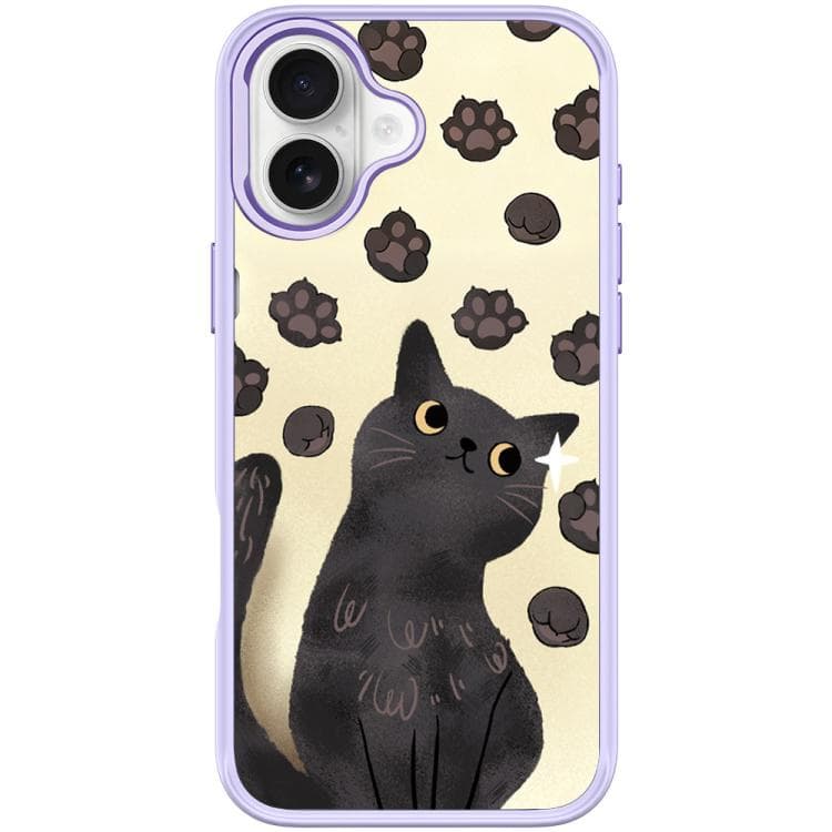 For iPhone 17 Adorable Cat Claw Pattern Magnetic Phone Case(Light Purple) - Immagine 1