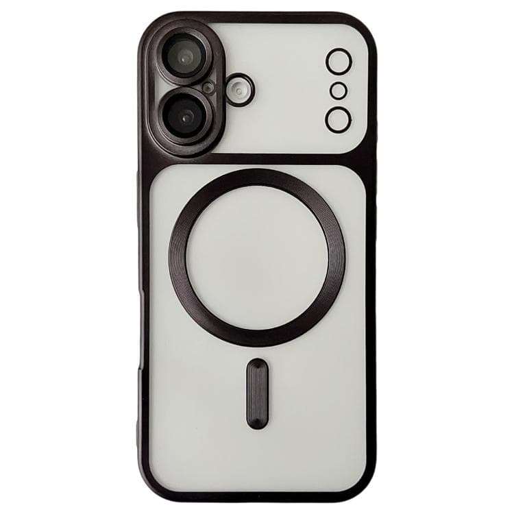 For iPhone 17 Change to 17 Series Magnetic MagSafe Frosted TPU Phone Case(Black) - Immagine 1