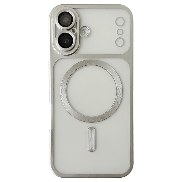 For iPhone 17 Change to 17 Series Magnetic MagSafe Frosted TPU Phone Case(Silver) - Immagine 1