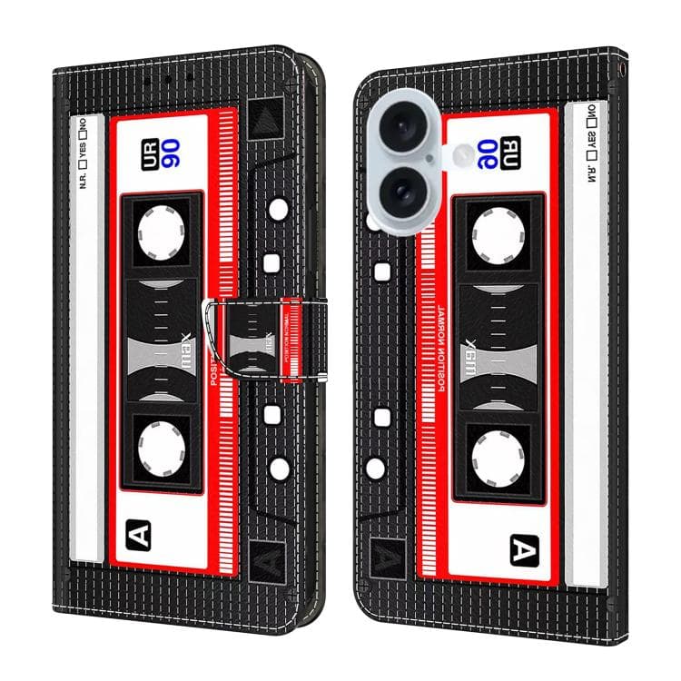 For iPhone 17 Crystal-Like Painted Vegan Leather Phone Case(Tape) - Immagine 1