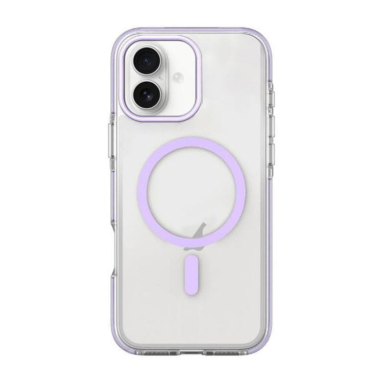 For iPhone 17 Dual-Color PC Hybrid TPU Magnetic Phone Case(Purple) - Immagine 1