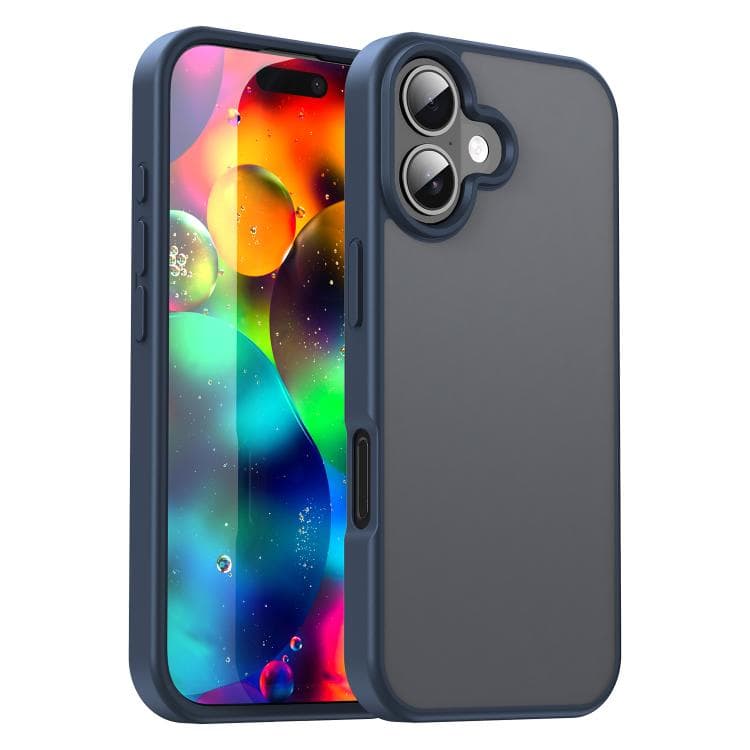For iPhone 17 Fanying Series PC Hybrid TPU Translucent Frosted Phone Case(Cyan Blue) - Immagine 1
