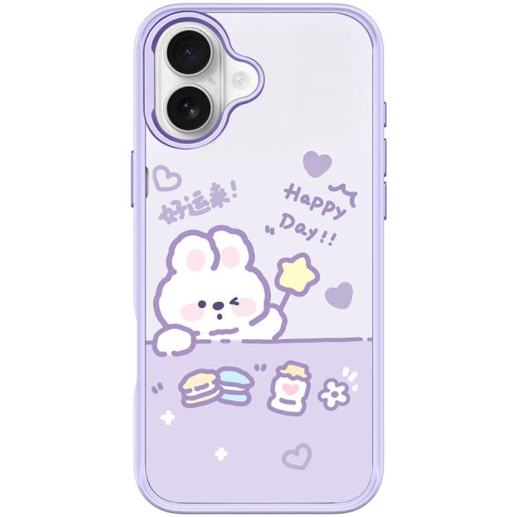 For iPhone 17 Good Luck Star Rabbit Pattern Magnetic Phone Case(Light Purple) - Immagine 1