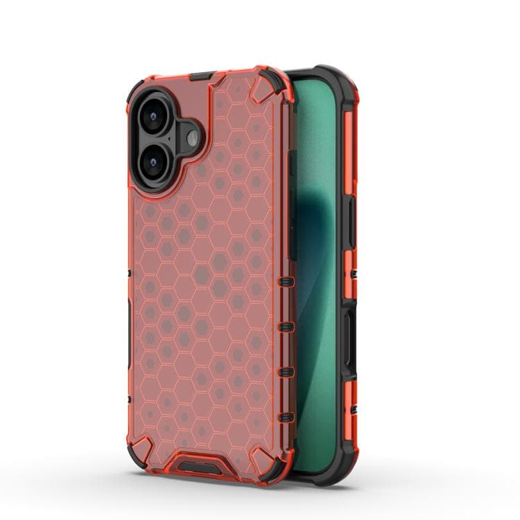 For iPhone 17 Honeycomb Shockproof Phone Case(Red) - Immagine 1