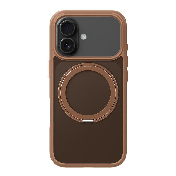 For iPhone 17 Kalebol Frosted MagSafe Holder Acrylic Hybrid TPU Phone Case(Desert Gold) - Immagine 1