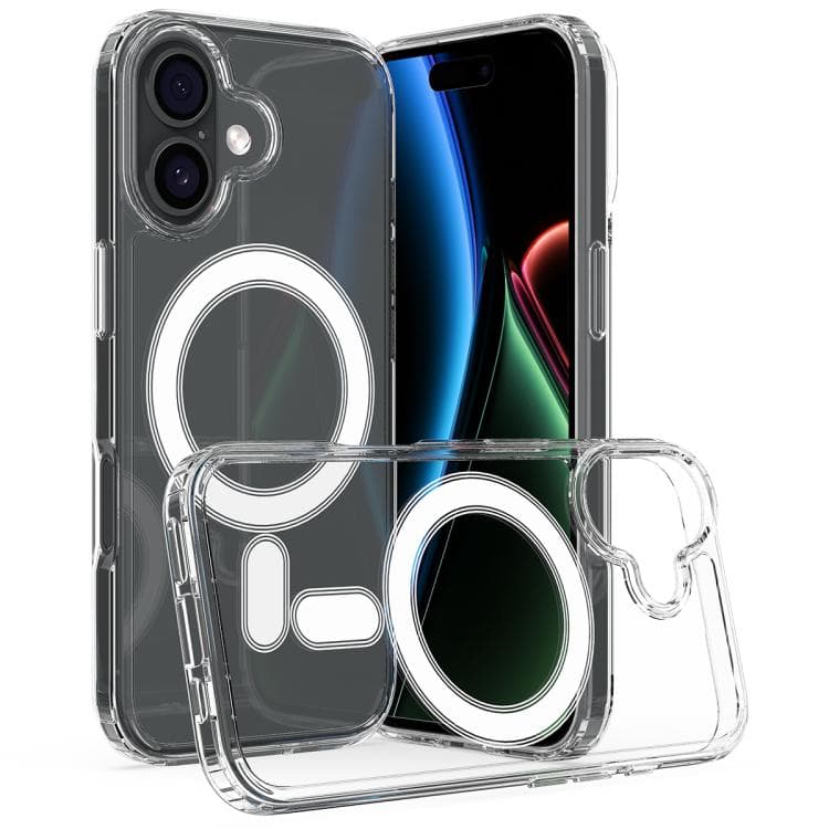 For iPhone 17 MagSafe Clear Acrylic PC Hybrid TPU Phone Case(Transparent) - Immagine 1