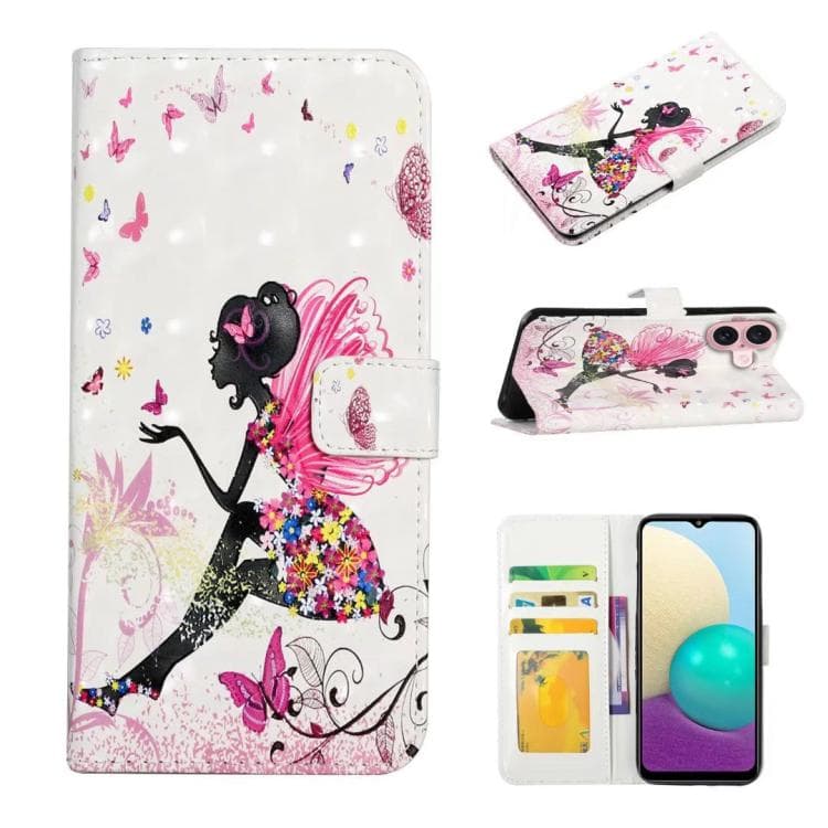 For iPhone 17 Oil Embossed 3D Drawing Leather Phone Case(Flower Fairy) - Immagine 1